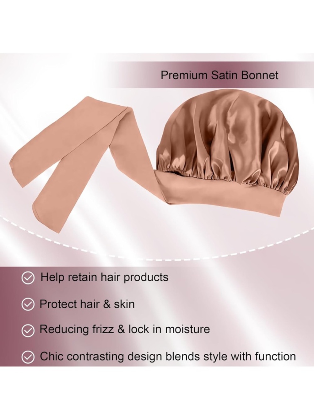 NWT Satin Bonnet - Picture 6 of 7